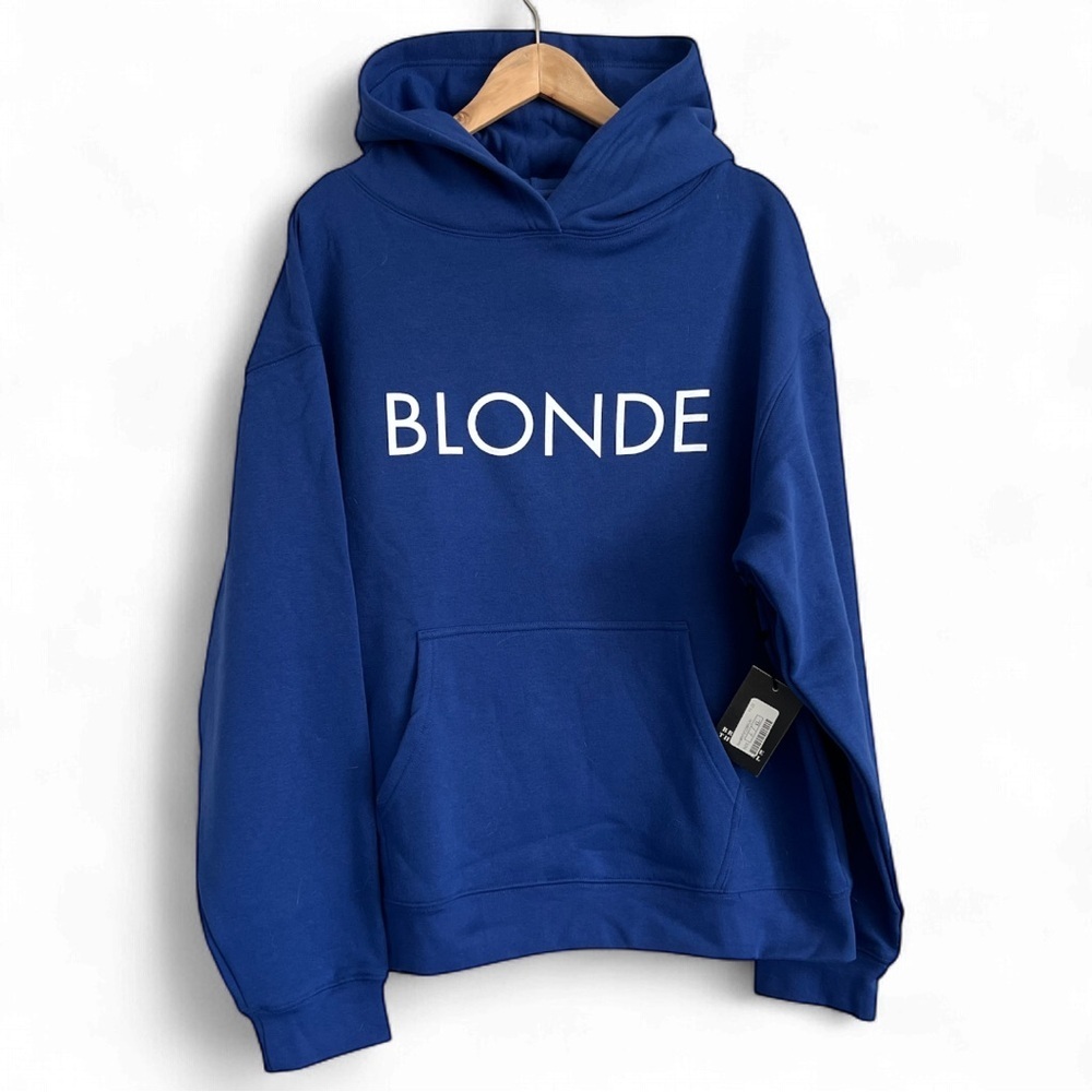 New Brunette The Label Blue Hoodie Blonde Last One